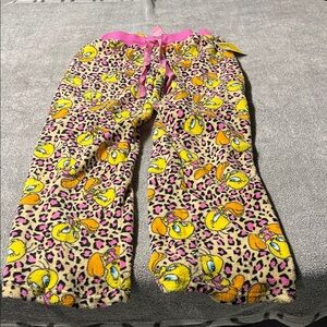 Bird Pink Leopard-Print Fleece Pajama Pants for Kids
